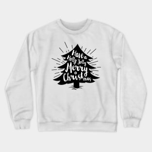 Vintage christmas tree silhouettes with messages Crewneck Sweatshirt